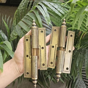 Handmade Brass TWO HINGS   – Solid Brass  – Antique Style Hardware, Rustic Handcrafted Hardware for Gates, Doors & Furniture