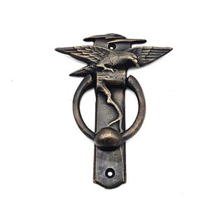 Brass Animal Head Door Knocker: Handmade Indonesian Door Hardware