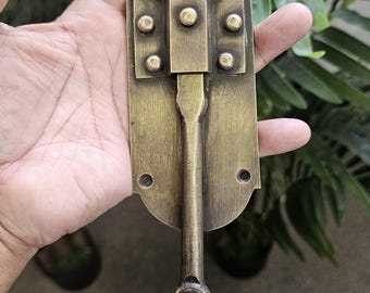 Handmade Solid Brass Latch: Antique Style Cabinet & Door Lock
