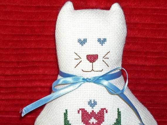 cross stitch stuffed animals