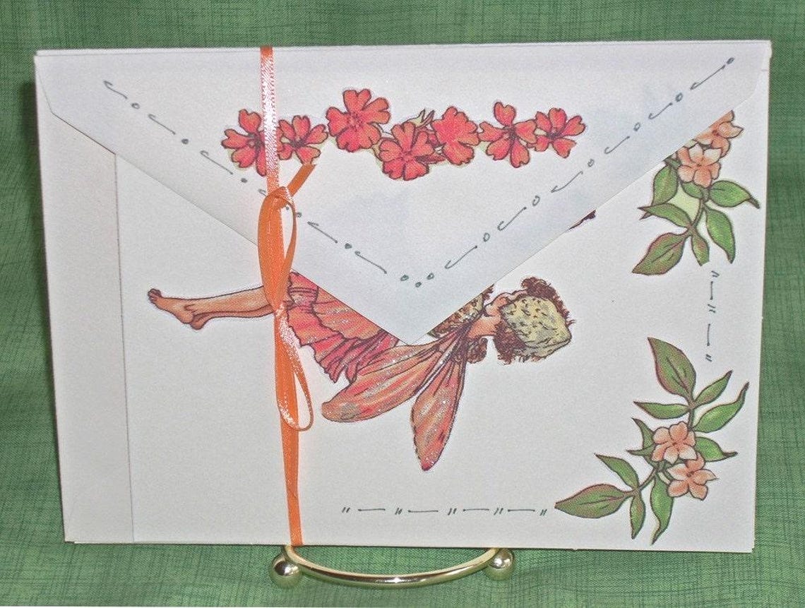 NOTE Cards/sweet Fairies/ Blank Note Cards/ Set of 3 Note Cards/fabric ...