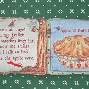 SMALL PILLOW/Rectangle Pillow/Shelf Sitter/Kitchen Decor/Stuffed Pillow/Apple Pie/Handmade/6 by 11/Country Decor/Cotton Fabric/Buttons/Floss