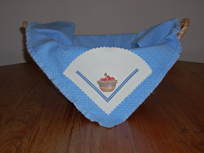 BREAD CLOTH/Basket Liner/Bread Cover/Counted Cross Stitch Etsy