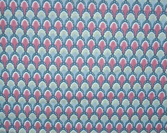 VINTAGE FABRIC/Cotton Fabric/Fabric BTY/Quilting Fabric/Sewing Supplies/Retro Fabric 1980/36 x 45 Fabric/Country Blue Pin Dot Fabric