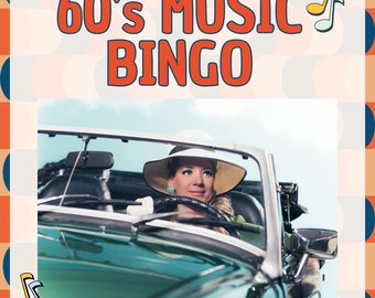 Bingo musical: Los 60 / Juego de 50 cartas (Descarga digital) / Incluye enlace a lista de reproducción de Spotify