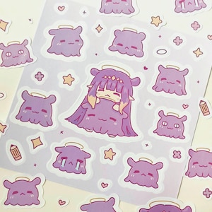 Ninomae Ina'nis sticker sheet | Takodachi Sticker sheet | Hololive Sticker sheet | Hololive English | Holoen | Takodachi | Hololive sticker