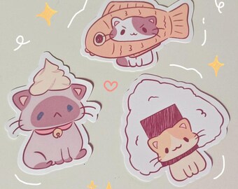 Silly cat stickers | Cute cat stickers | Matte sticker | Waterproof sticker | Homemade | Cat Sticker Bundle