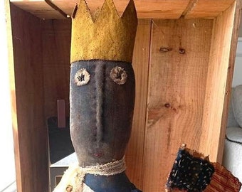 Americana Primitive Doll, Liberty Lady Doll, Primitive, Handmade Primitive Doll