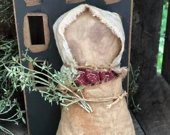 Prairie Doll, Rag Stuffed Prairie Doll, Primitive Doll