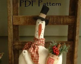 PDF Downloadable Pattern - Mr. Snow  Snowman - E-Pattern - Hafair