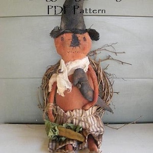 PDF Downloadable Pattern - Pumpkin Scarecrow    E-Pattern - Hafair