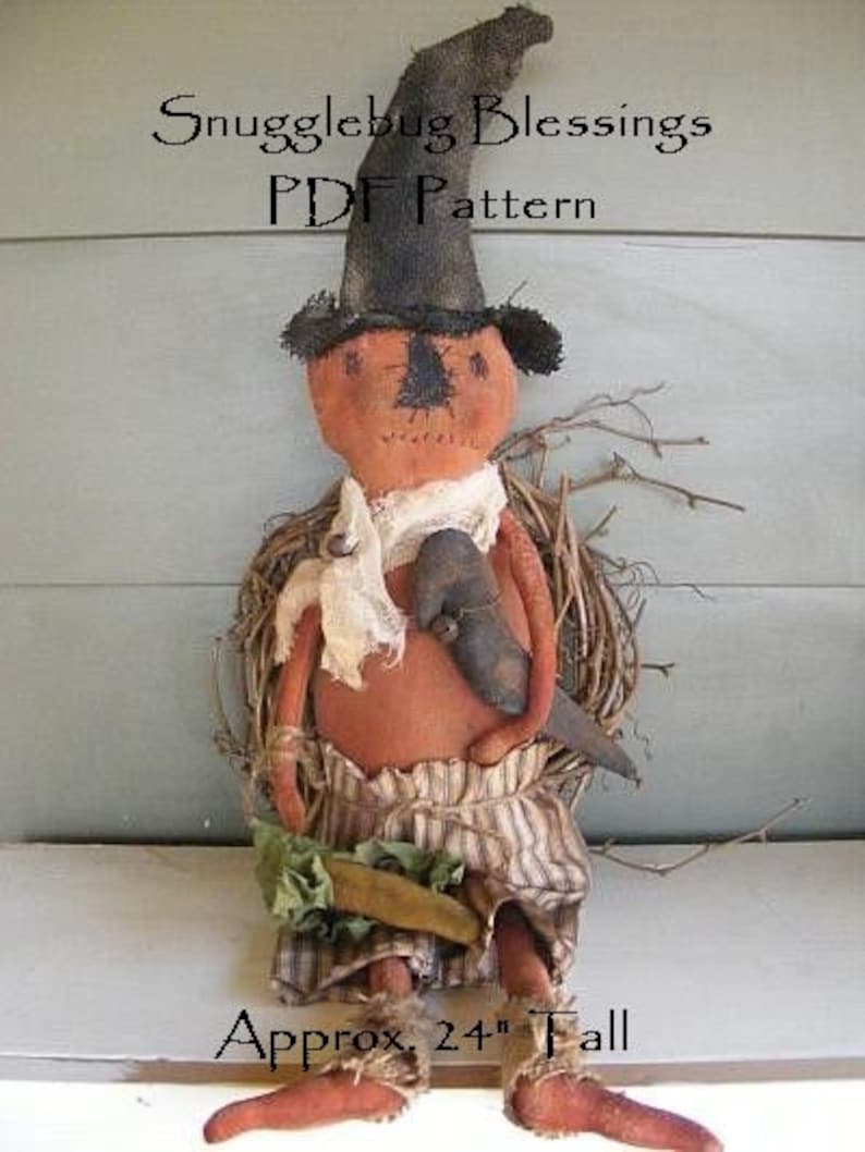 PDF Downloadable Pattern Pumpkin Scarecrow E-Pattern Hafair image 1