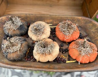 Pumpkin Flatties, Primitive Pumpkin, Farmhouse Pumpkins
