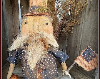 Uncle Sam Cupboard Tuck Primitive Doll - Made to order