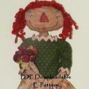PDF Downloadable Pattern - SPRING Raggedy Annie E-PATTERN - Hafair