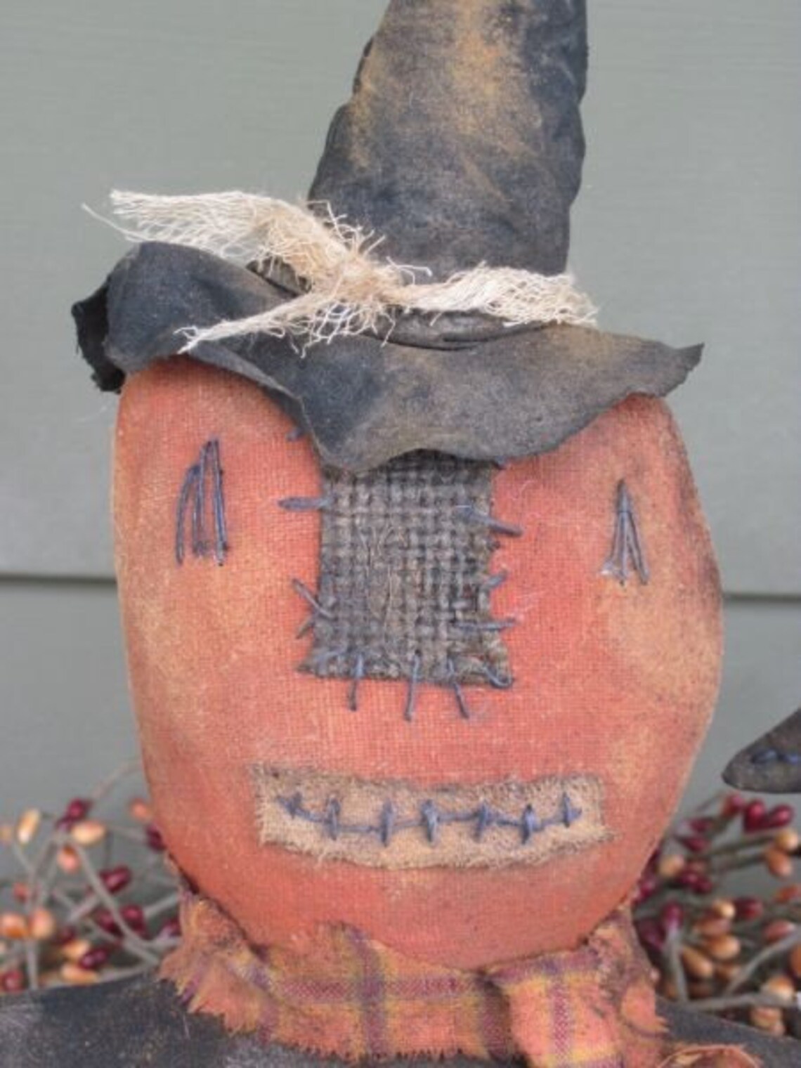 PDF Downloadable Pattern Primitive Crow and His Pumpkin E pattern
