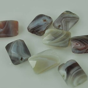 8 Faceted Botswanian Agate 18 mm beads image 1