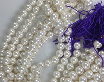 PRICE REDUCED - 20 Faux (Glass) Pearls - 14mm