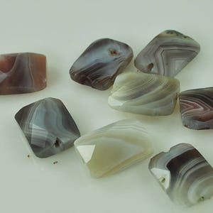 8 Faceted Botswanian Agate 18 mm beads image 2