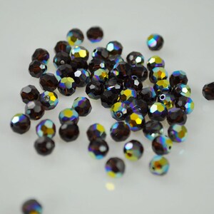 25 Mocha AB Swarovski Crystals - 6mm Round