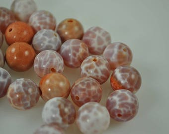 27 Round Fire Agate 12mm beads