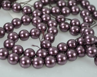 45 Burgundy Swarovski Pearls - 8mm (5810)