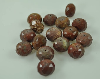 16 Faced Red Agate 17mm beads