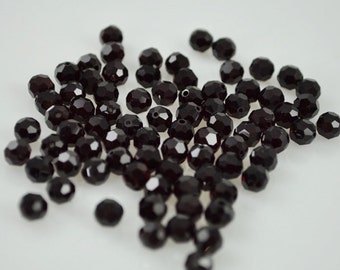 25 Garnet Swarovski Crystals - 6mm Round