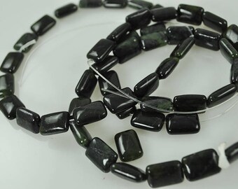 25 Green and Black Agate 14mm beads