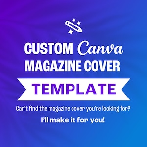 Plantilla de Canva para portada de revista personalizada / Revista Canva editable / Portada de revista falsa / Plantilla de revista digital / Regalo personalizado / Premio