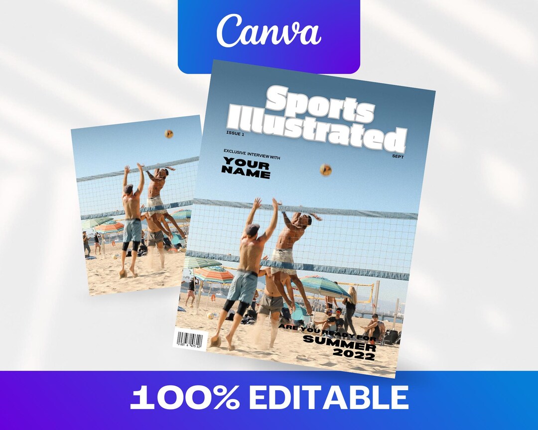 Sports Cover Template – Pro Athlete Canva Layout - Etsy