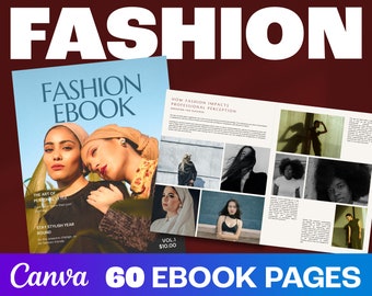 Fashion Magazine Canva Template | 40 Page Minimal eBook (Digital Download)