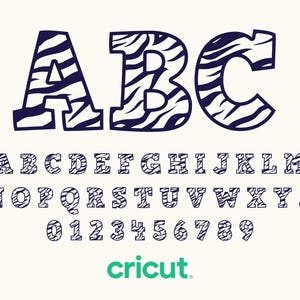 A-Z Tiger Animal Print svg Letters | DIY SVG | Birthday Party svg | Cut files for Silhouette and Cricut | PNG Letters | kids decor | Cute