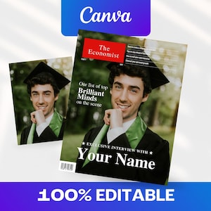 Customizable Magazine Cover Template | Canva DIY Design (Digital Download) image 1
