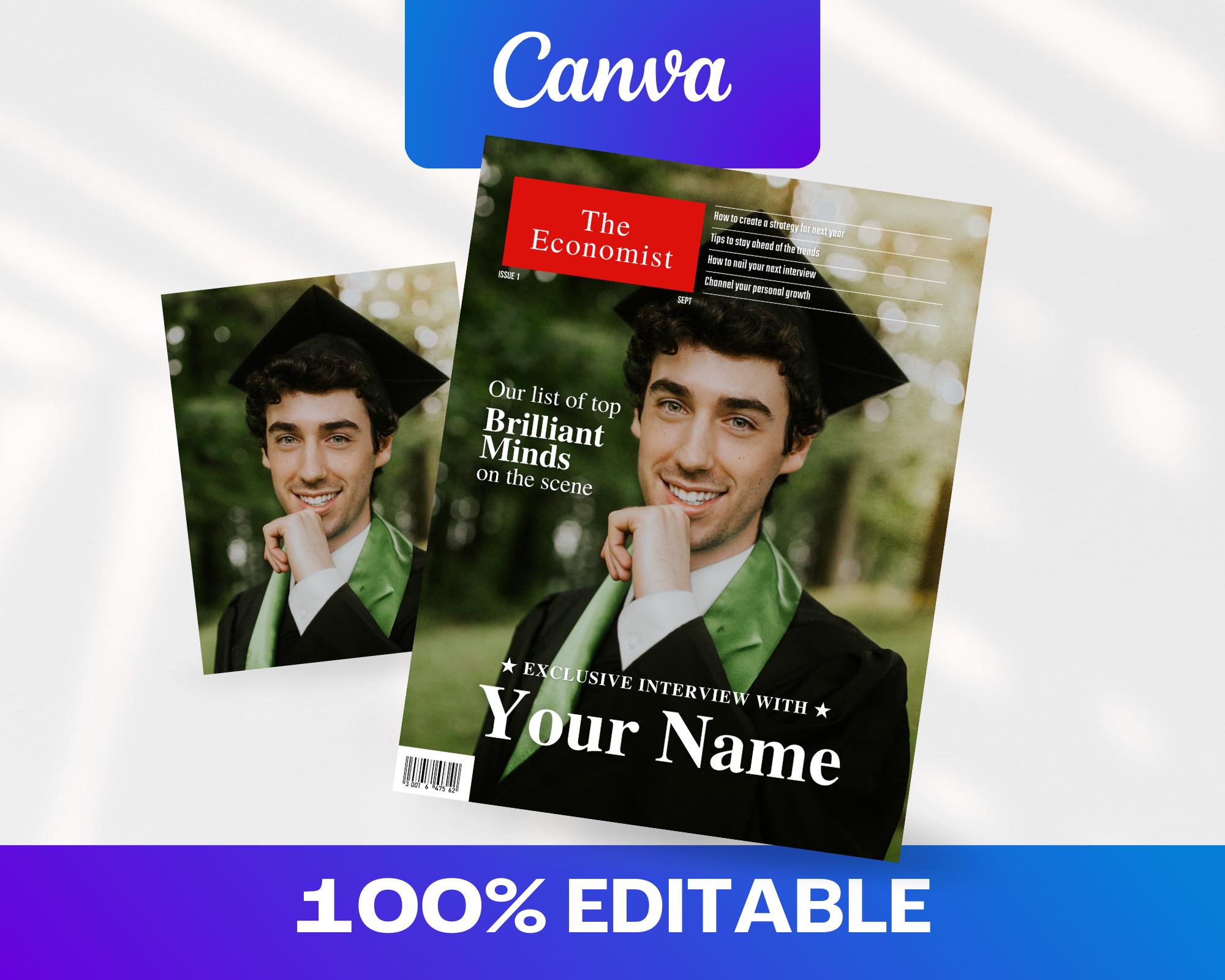 Customizable Magazine Cover Template | Canva DIY Design (digital ...