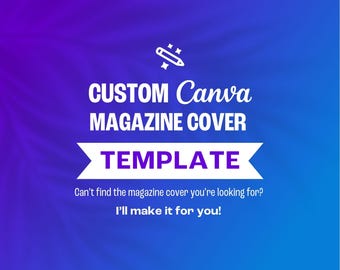 Custom Magazine Cover Canva Template | Personalized Gift (Digital)