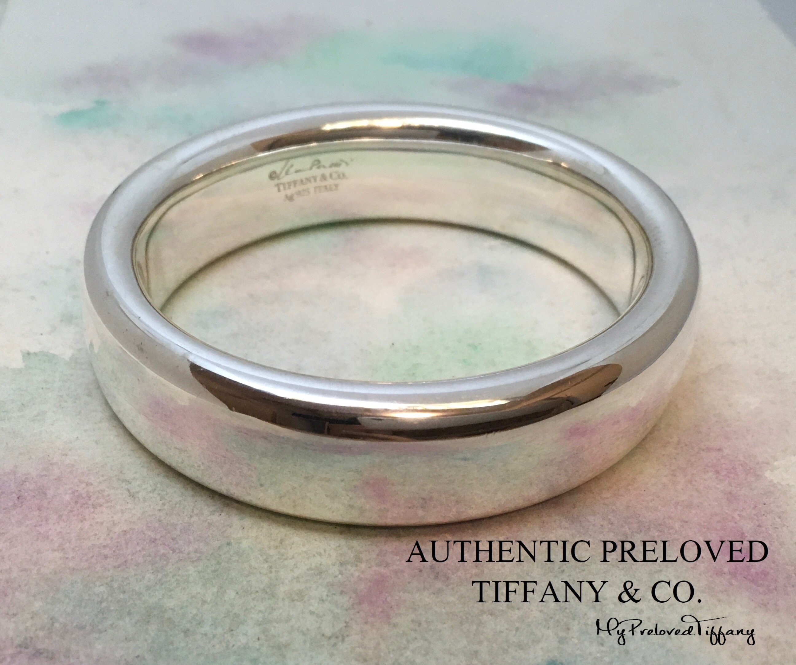 Authentic Tiffany Co. Elsa Peretti Silver Donut Doughnut Bangle 7.25 Etsy UK