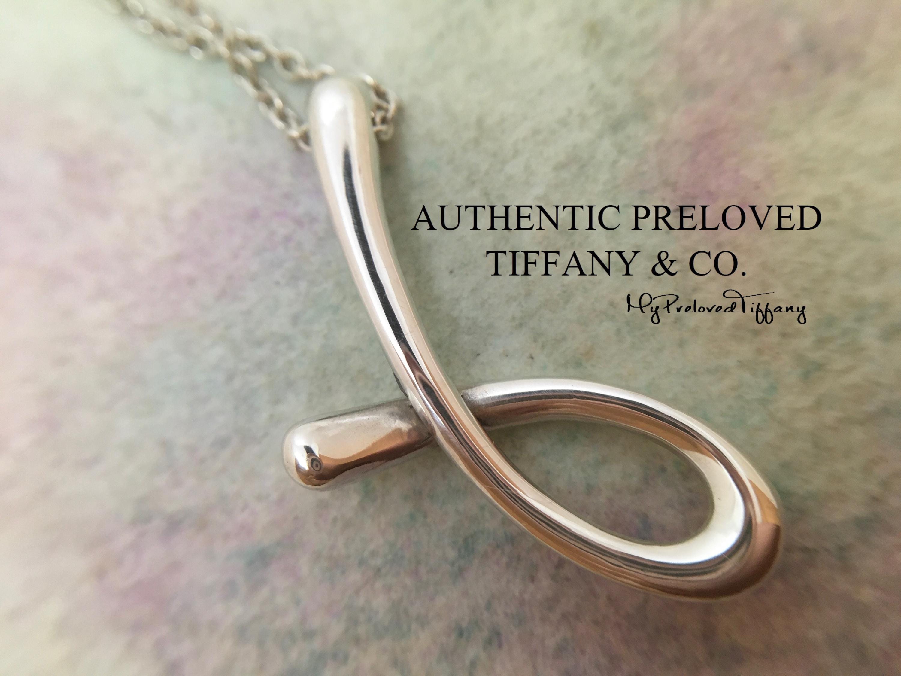 RARE Authentic Tiffany & Co. Elsa Peretti Alphabet Letter J