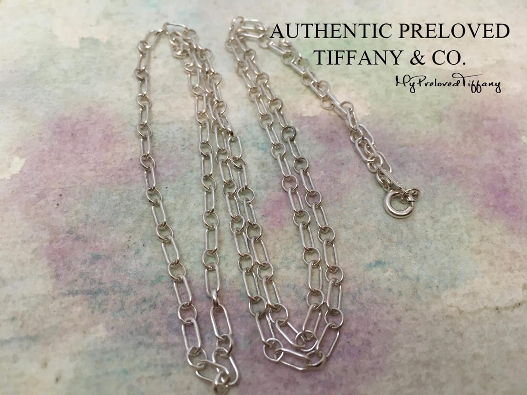優れた本物ティファニーオーバルリンクシルバーチェーンネックレス24