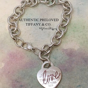 Tiffany love heart bracelet discount