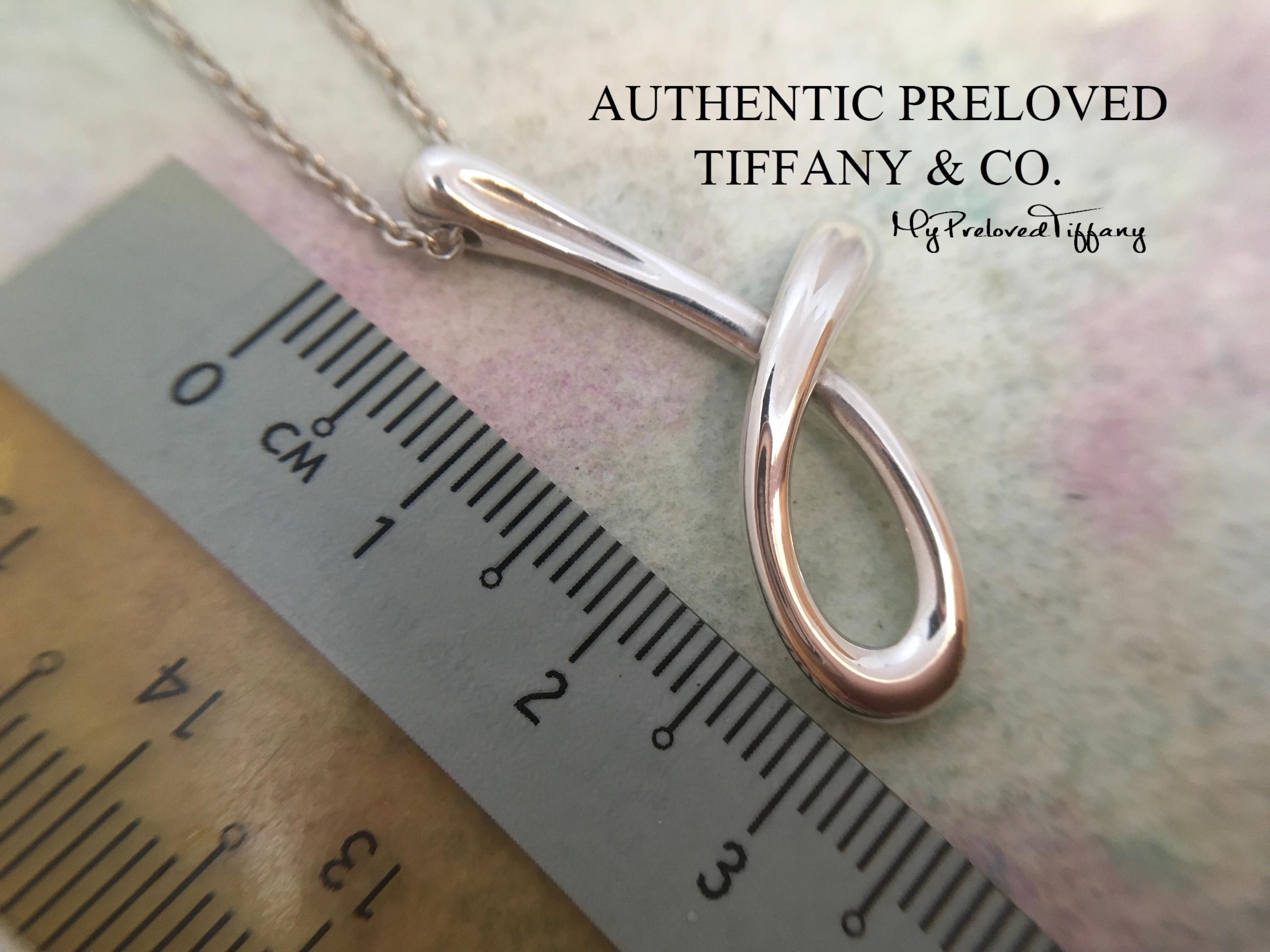 RARE Authentic Tiffany & Co. Elsa Peretti Alphabet Letter J XL 