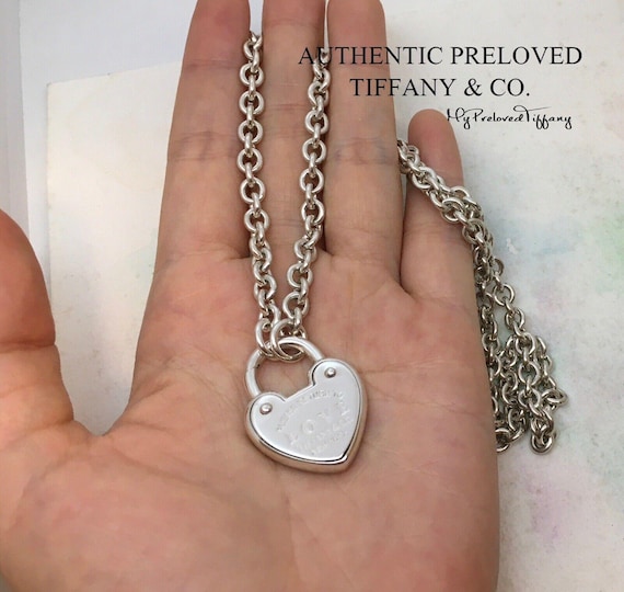 Authentic Tiffany & Co. Return to Medium Heart Love Lock Medium