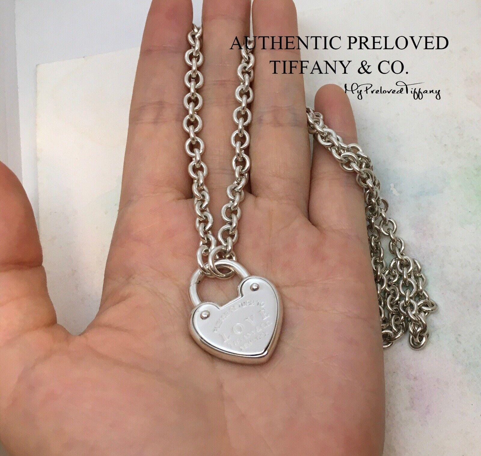 Authentic Tiffany & Co. Return to Medium Heart Love Lock Medium