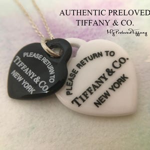 Excellent Authentic Tiffany & Co. Return to Black White Bone