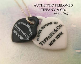 Excellent Authentic Tiffany & Co. Return to Black White Bone
