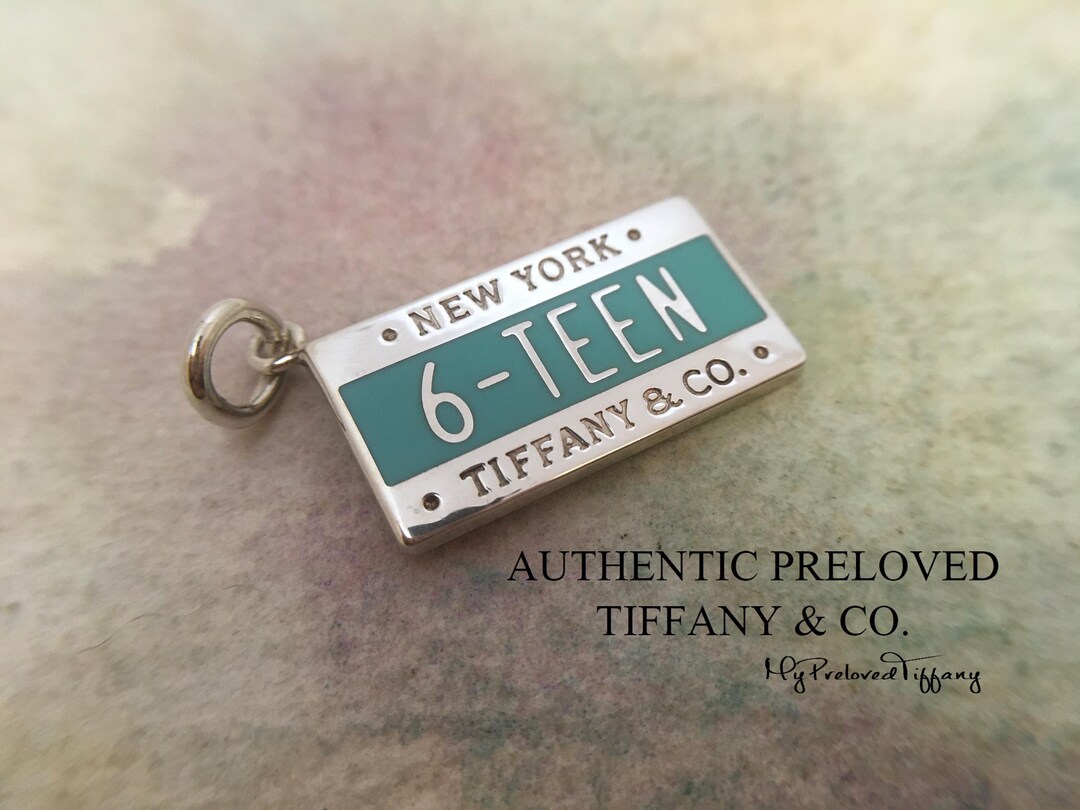 Excellent Authentic Tiffany & Co. Blue Enamel 16th Birthday 6-teen