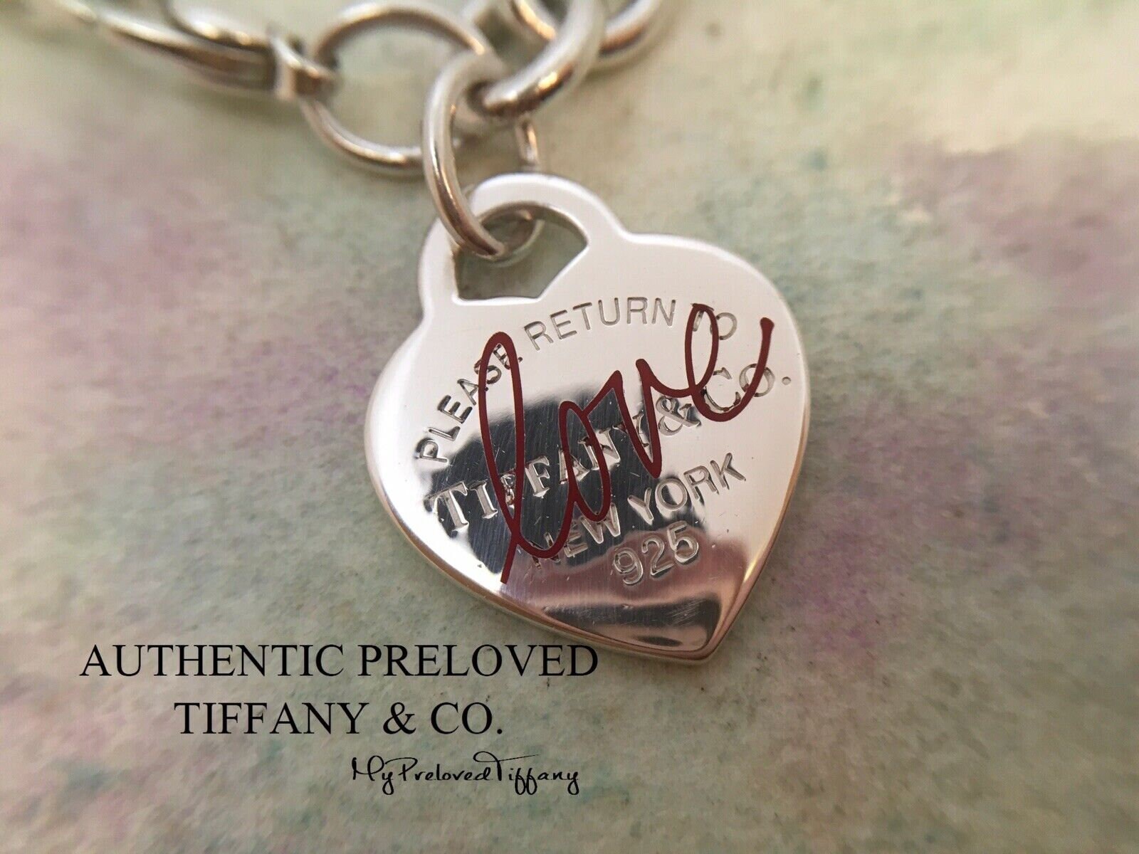 Excellent Authentic Preloved Tiffany & Co. Return to Red Enamel