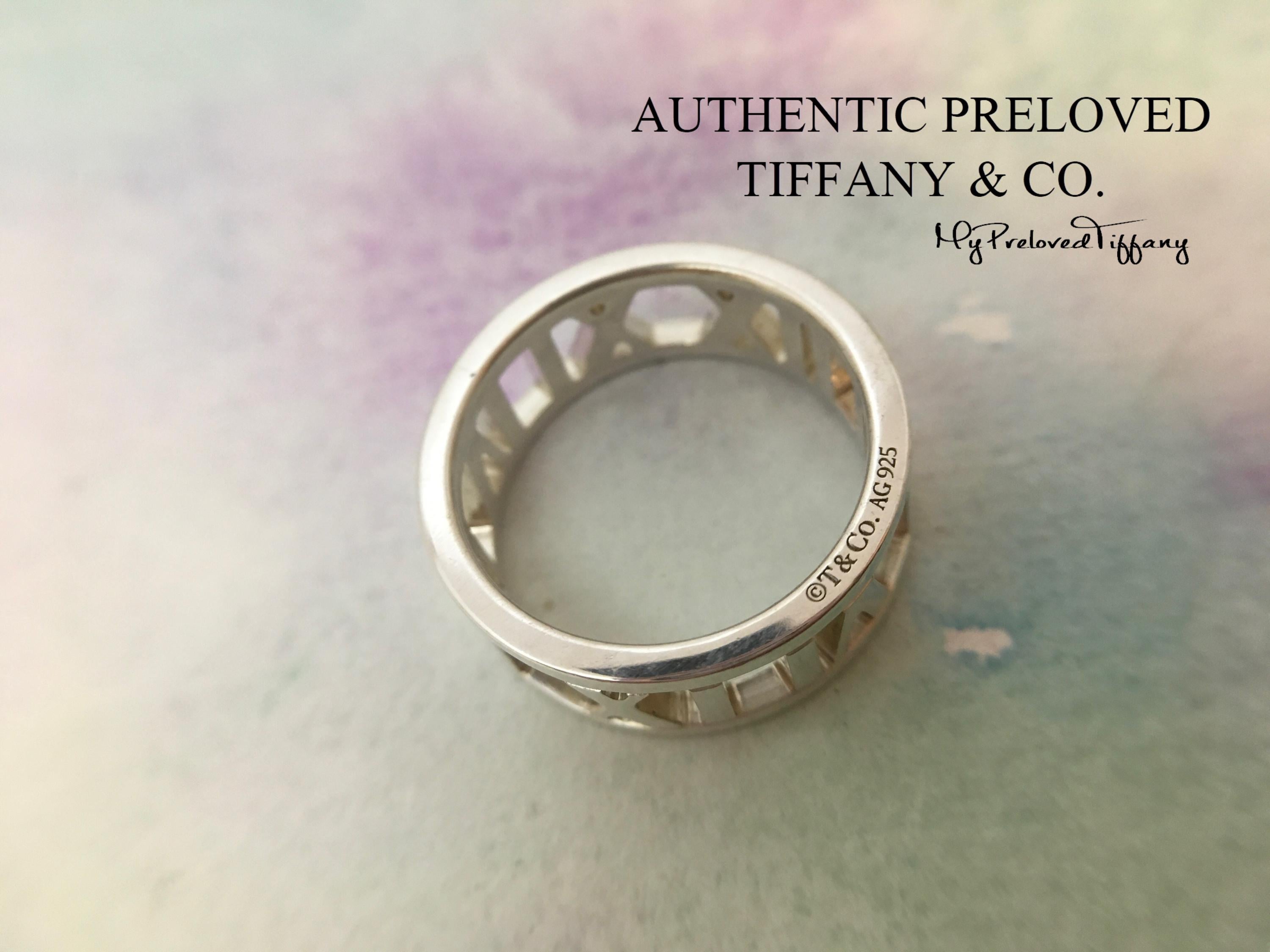 Excellent Authentic Tiffany & Co. Atlas Open Cutout Silver Wide
