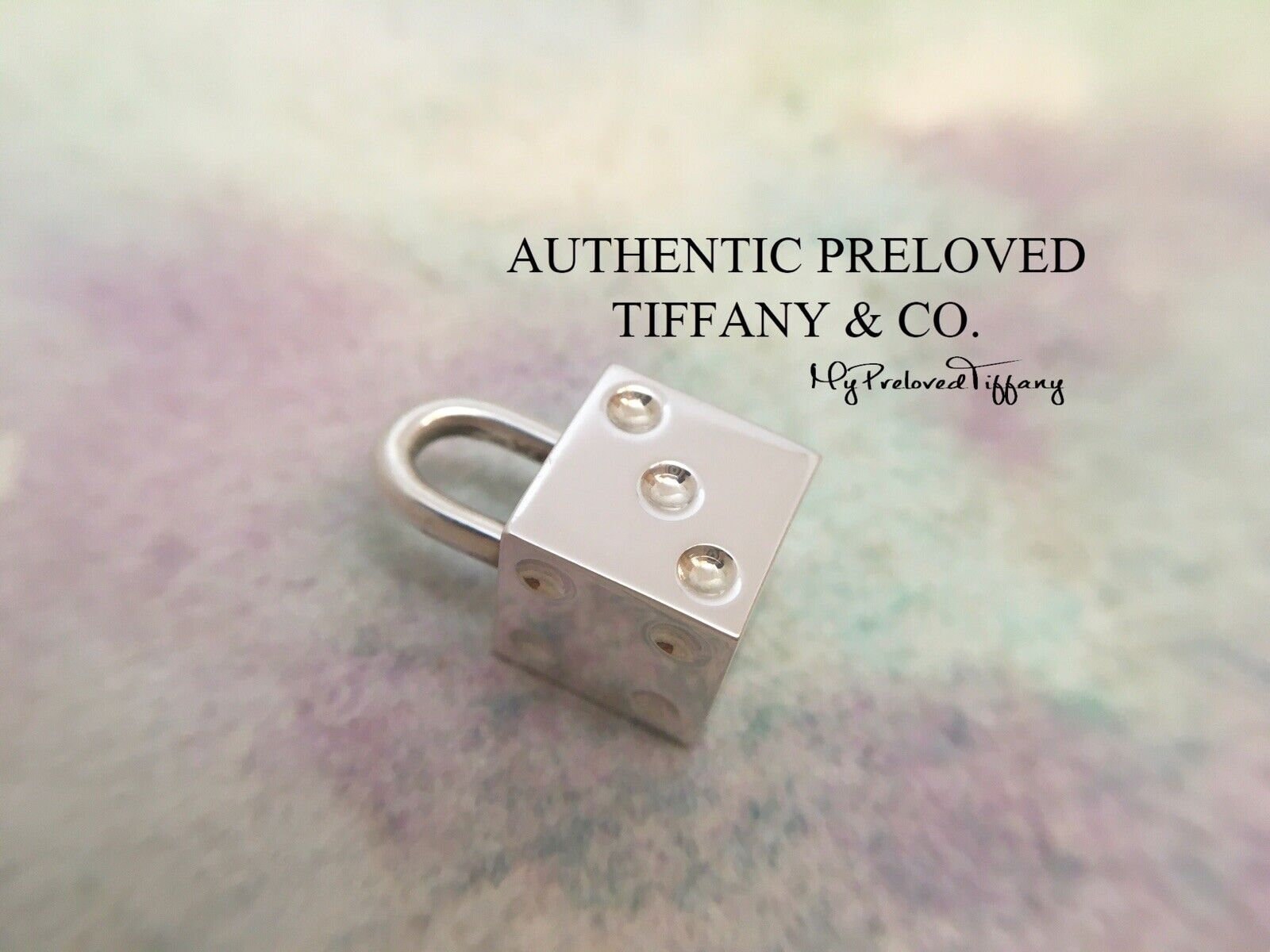 Excellent Authentic Preloved Tiffany & Co. Casino Dice Padlock