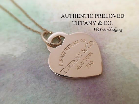 Excellent Authentic Tiffany & Co. Return to 750 18k Rose Gold 2cm